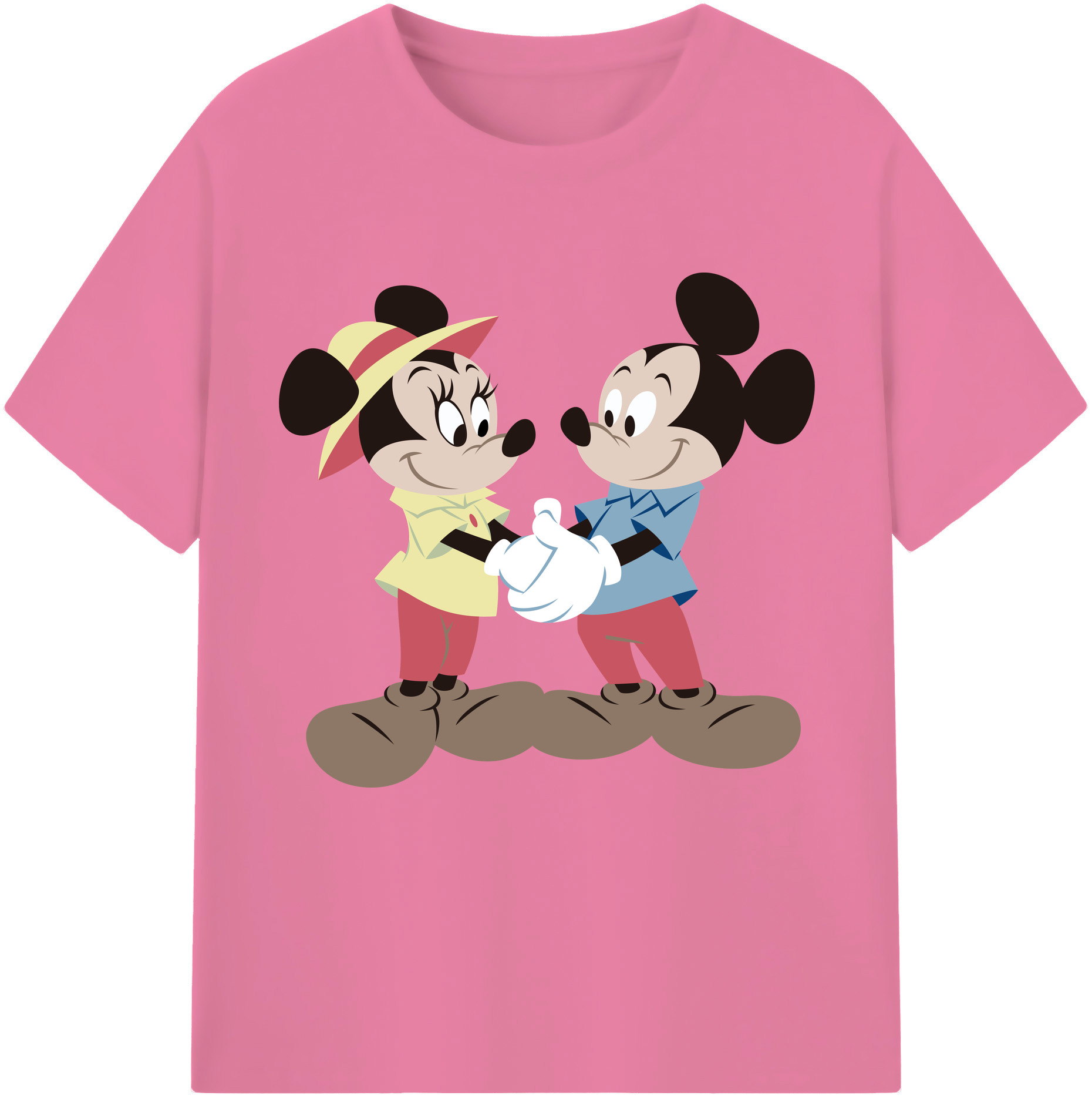 （画像用） ミッキーマウス Mickey Mouse 綿100％半袖Tシャツ（フロントプリント）
